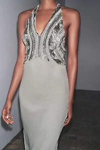 LONG EMBROIDERED DRESS