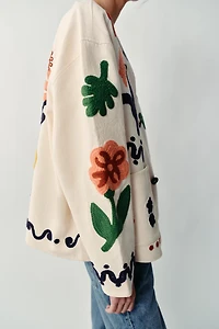 FLORAL EMBROIDERED JACKET