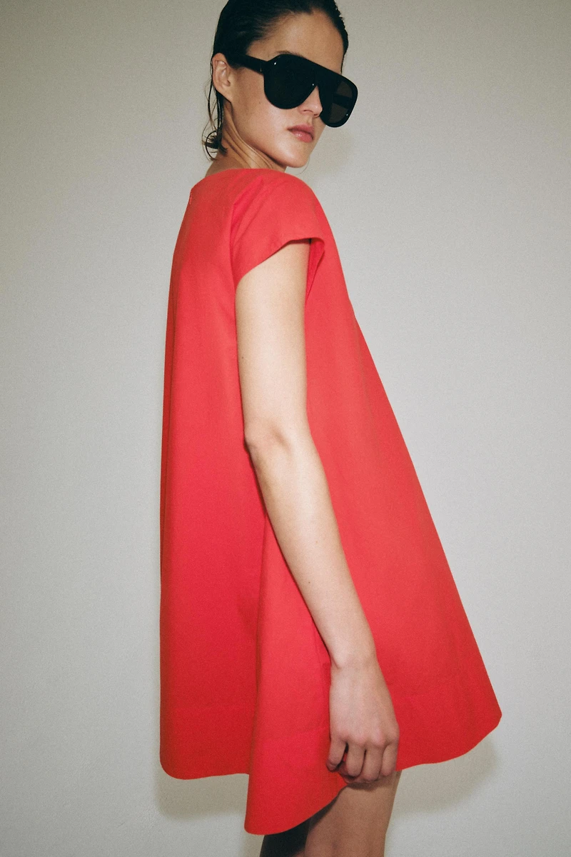 ZW COLLECTION POPLIN MINI DRESS