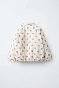 POLKA DOT QUILTED BOMBER JACKET