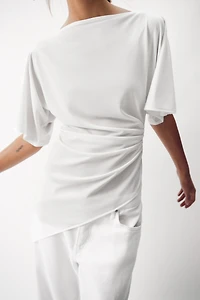 TOP DRAPÉ ASYMÉTRIQUE
