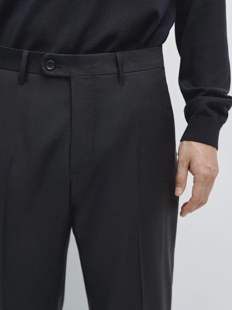 Cool wool suit pants