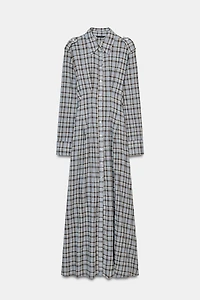 PLAID SHIRT DRESS