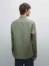 100% linen slim fit shirt