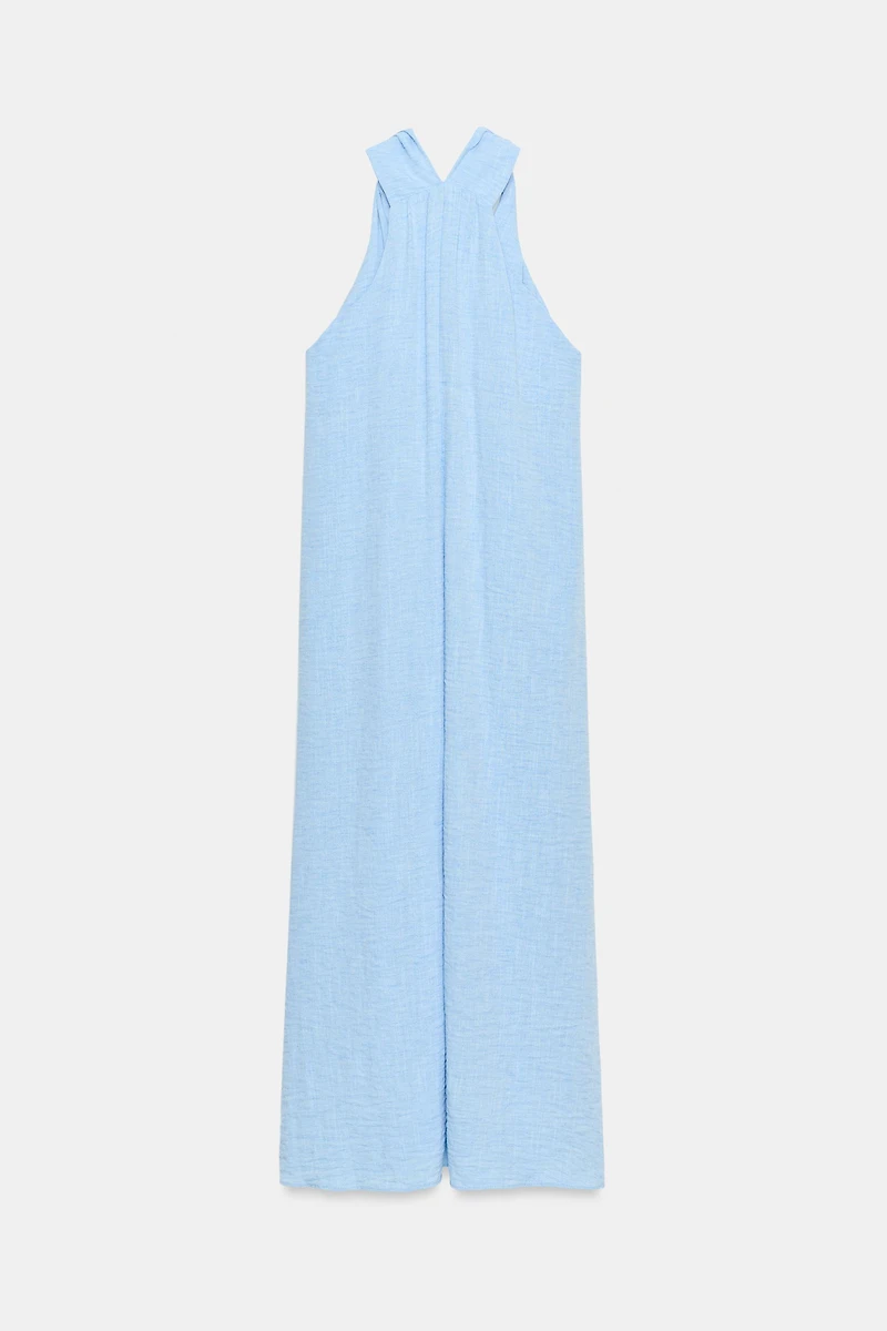 TWISTED SHOULDER LONG DRESS
