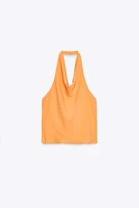 SATIN HALTER TOP