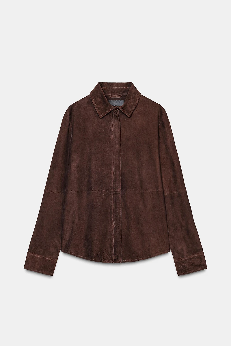 ZW COLLECTION LIMITED EDITION 100% SUEDE OVERSHIRT