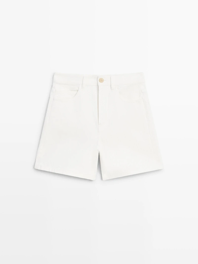 Short en jean taille moyenne