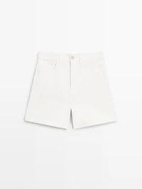 Short en jean taille moyenne