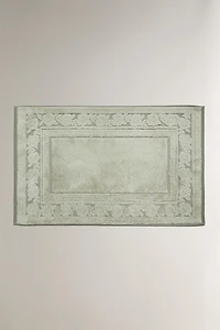 TAPIS DE BAIN BORDURE JACQUARD FLORAL