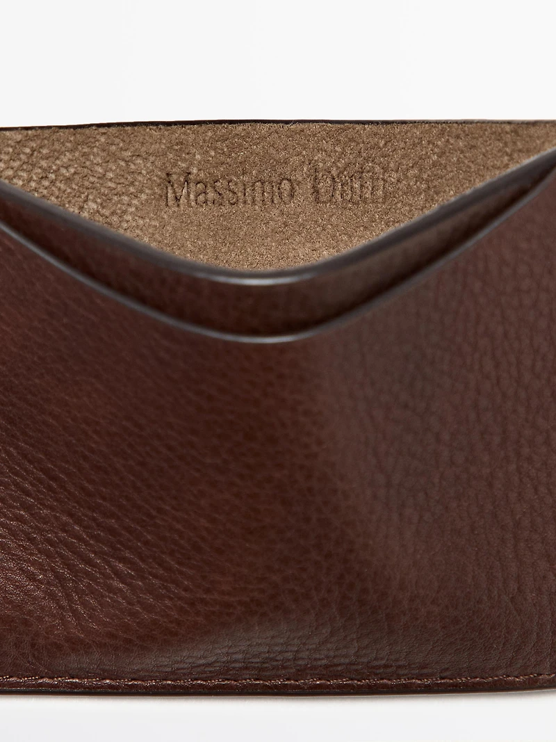 Porte-cartes en cuir nappa