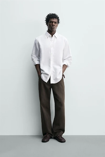 CHEMISE REGULAR FIT COTON-LIN