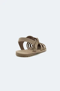 SANDALES STYLE PLAGE EN CUIR