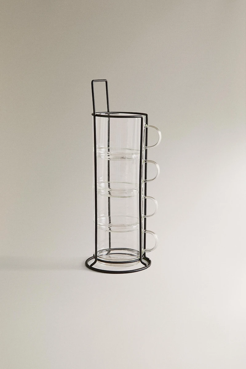 TOUR TASSES BOROSILICATE (LOT DE 4)