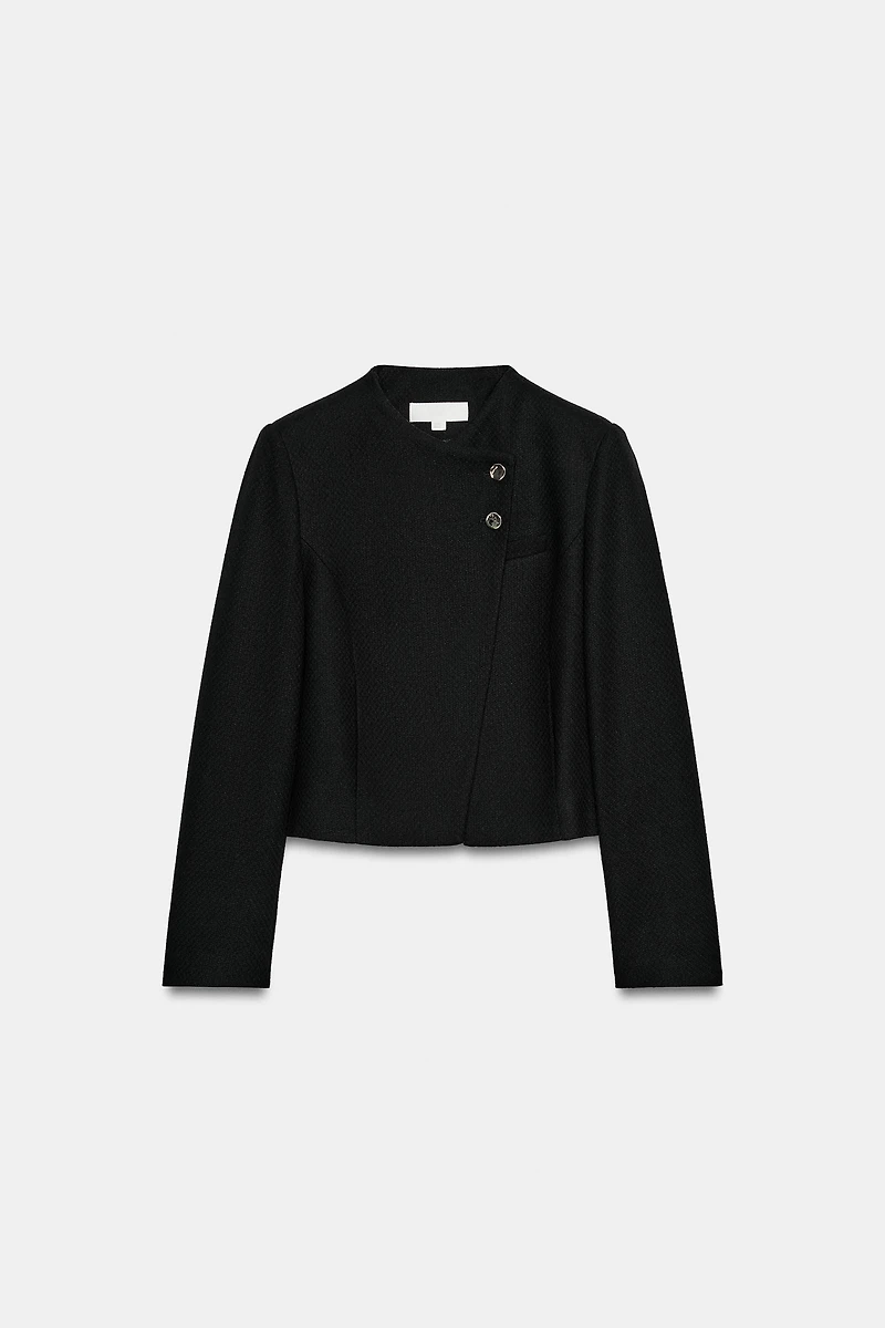 CROPPED DOUBLE-BREASTED BLAZER