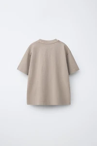 PLAIN GARMENT DYED T-SHIRT AND SHORTS SET