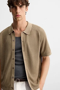 RELAXED FIT KNIT SHIRT