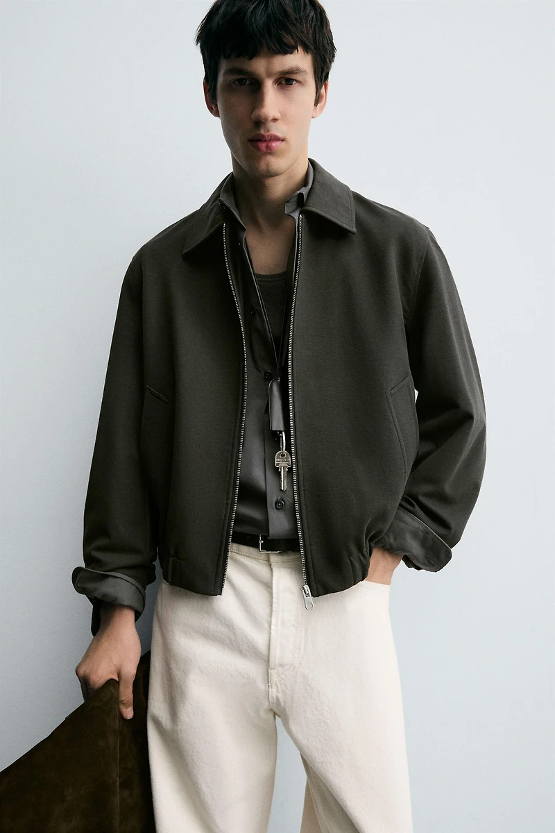 TEXTURED TWILL JACKET