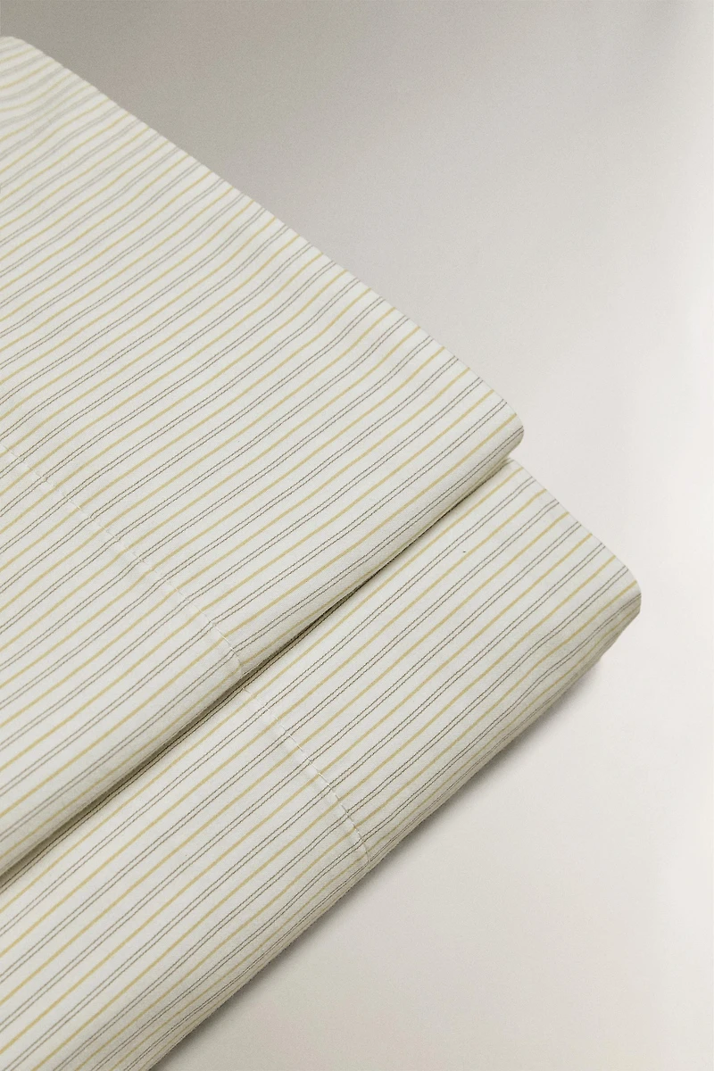 STRIPED SATEEN FLAT SHEET (300 THREAD COUNT)