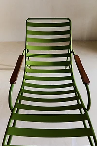 METAL AND WOOD LOUNGER