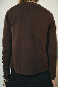 BASIC 100% WOOL CARDIGAN