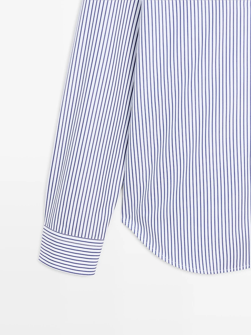 Chemise rayures 100 % coton