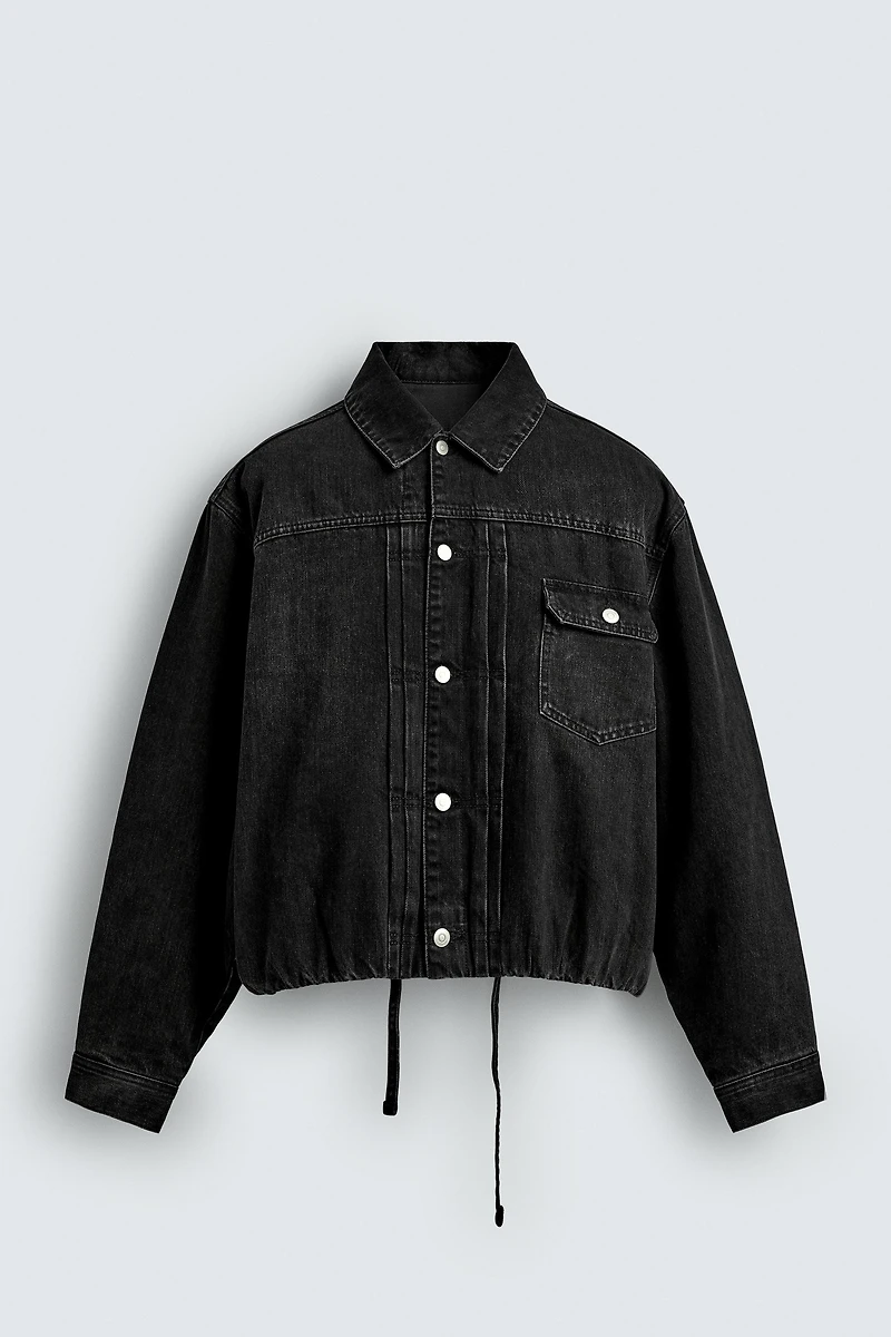 PADDED BOXY FIT DENIM JACKET