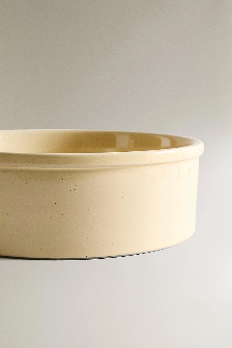 STONEWARE PET FOOD BOWL