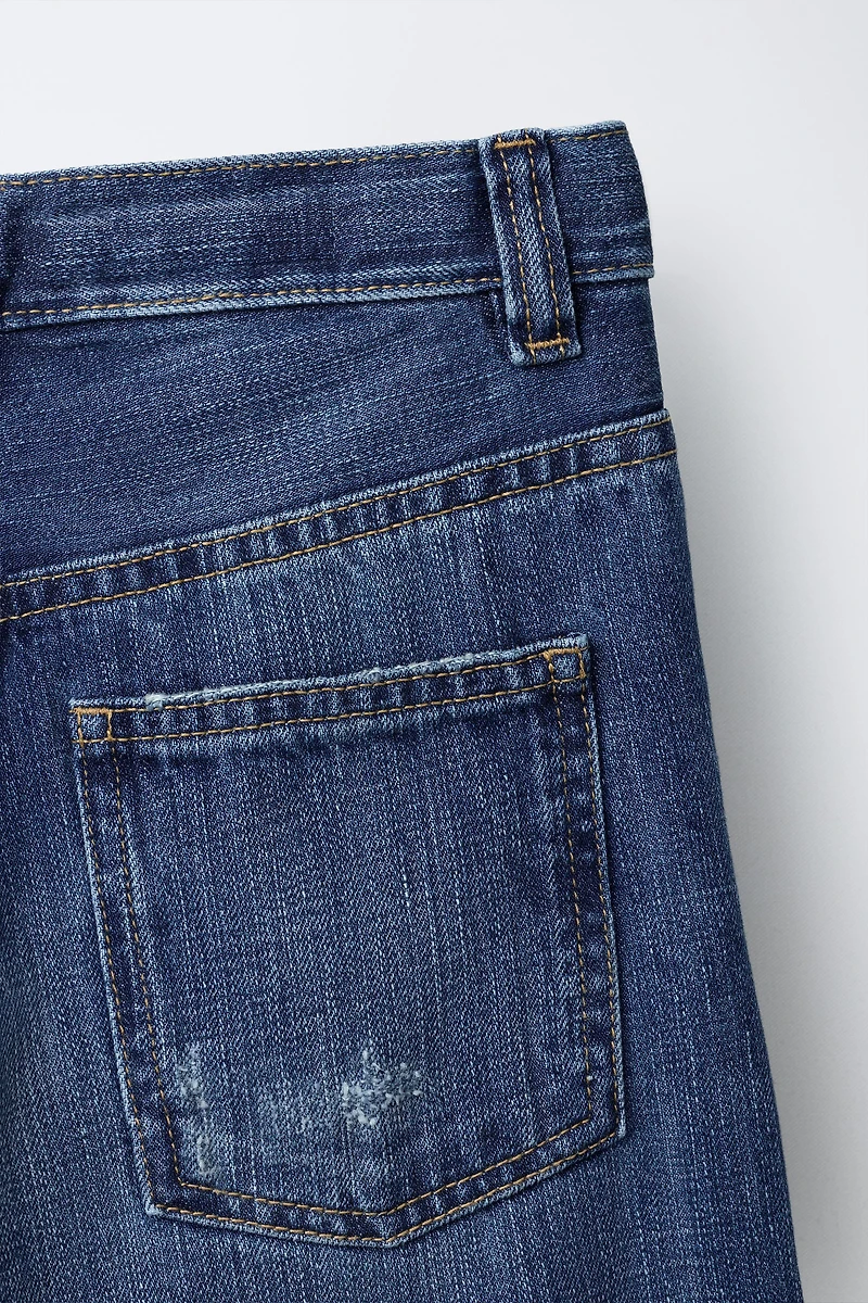LOOSE FIT SELVEDGE CUFFED JEANS