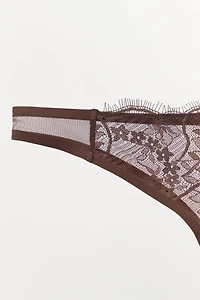 CULOTTE EN DENTELLE AVEC BRODERIES FLEURS