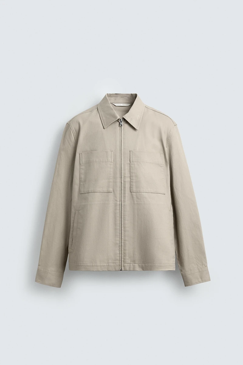 REGULAR FIT OVERSHIRT WITH POCKETS