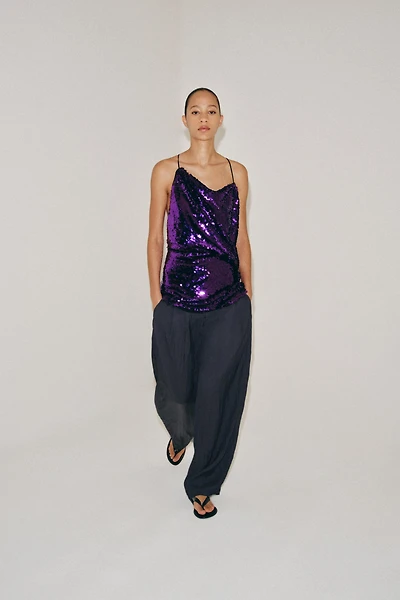 ZW COLLECTION SEQUIN DRAPED TOP