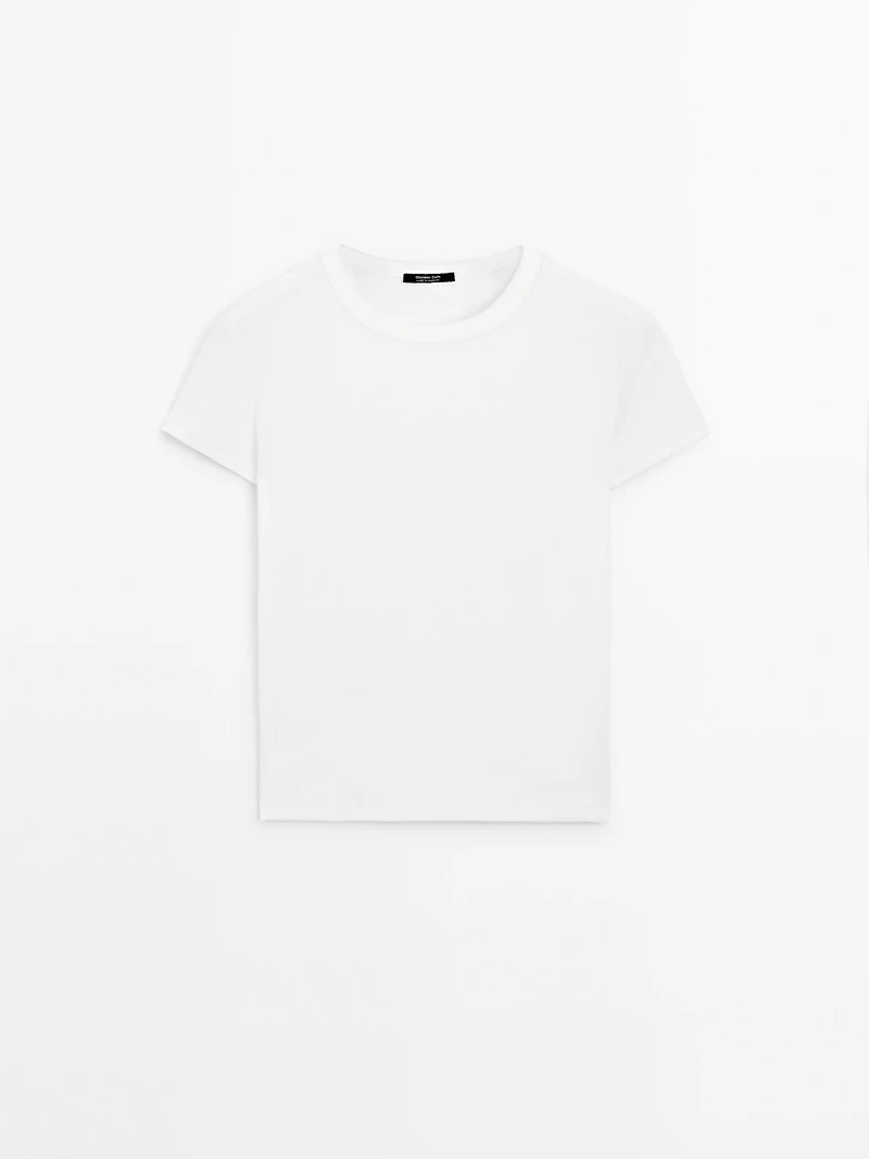 T-shirt manches courtes bord-côte heavy weight