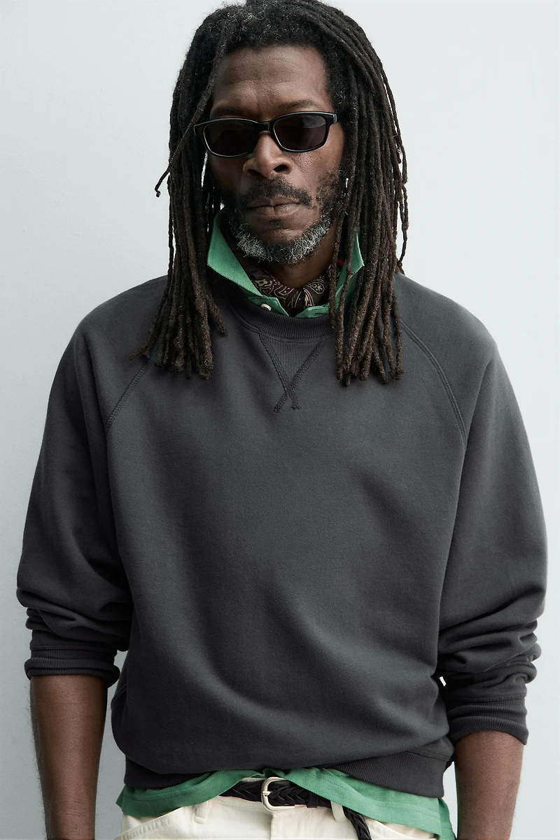 AARON LEVINE X ZARA WASHED CREWNECK SWEATSHIRT