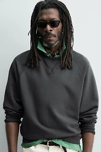 AARON LEVINE X ZARA WASHED CREWNECK SWEATSHIRT