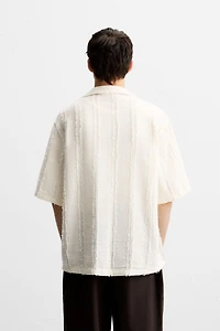 JACQUARD FRAYED SHIRT