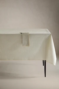 STRIPED OVERLOCK TABLECLOTH