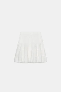 RUFFLED LINEN SKIRT