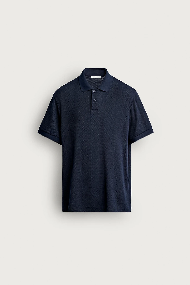 STRIPED JACQUARD REGULAR FIT POLO