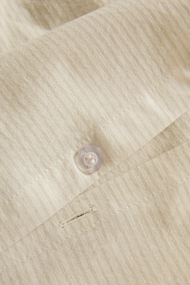 HOUSSE DE COUETTE COTON SEERSUCKER RAYÉ
