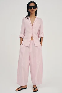 ZW COLLECTION LINEN BARREL PANTS