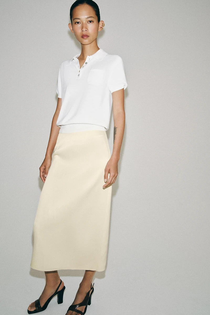 ZW COLLECTION STRAIGHT MIDI SKIRT