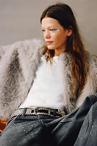 FAUX FUR CROPPED JACKET