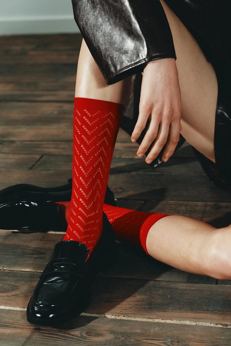 CHAUSSETTES AVEC VISCOSE AJOURÉES