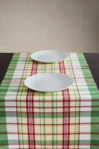 MULTICOLOR CHECKED TABLE RUNNER