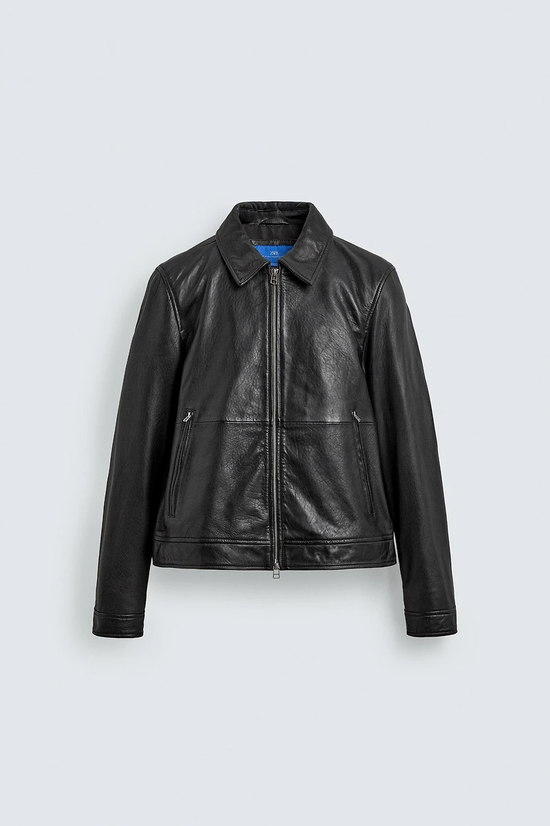 BLOUSON EN CUIR AARON LEVINE X ZARA