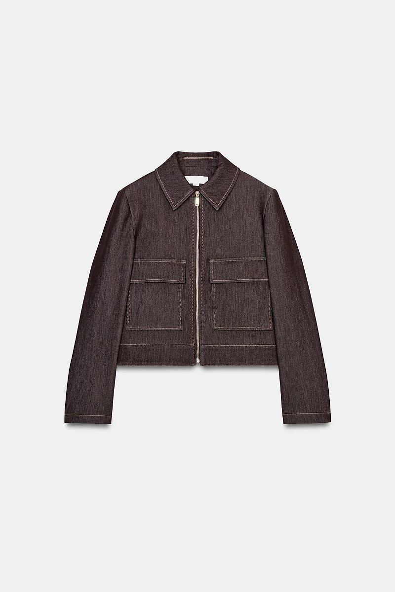 SHORT JACKET WITH FLAP POCKETS