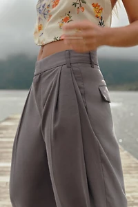 PANTALON DOUBLE PLI PATTES DE BOUTONNAGE