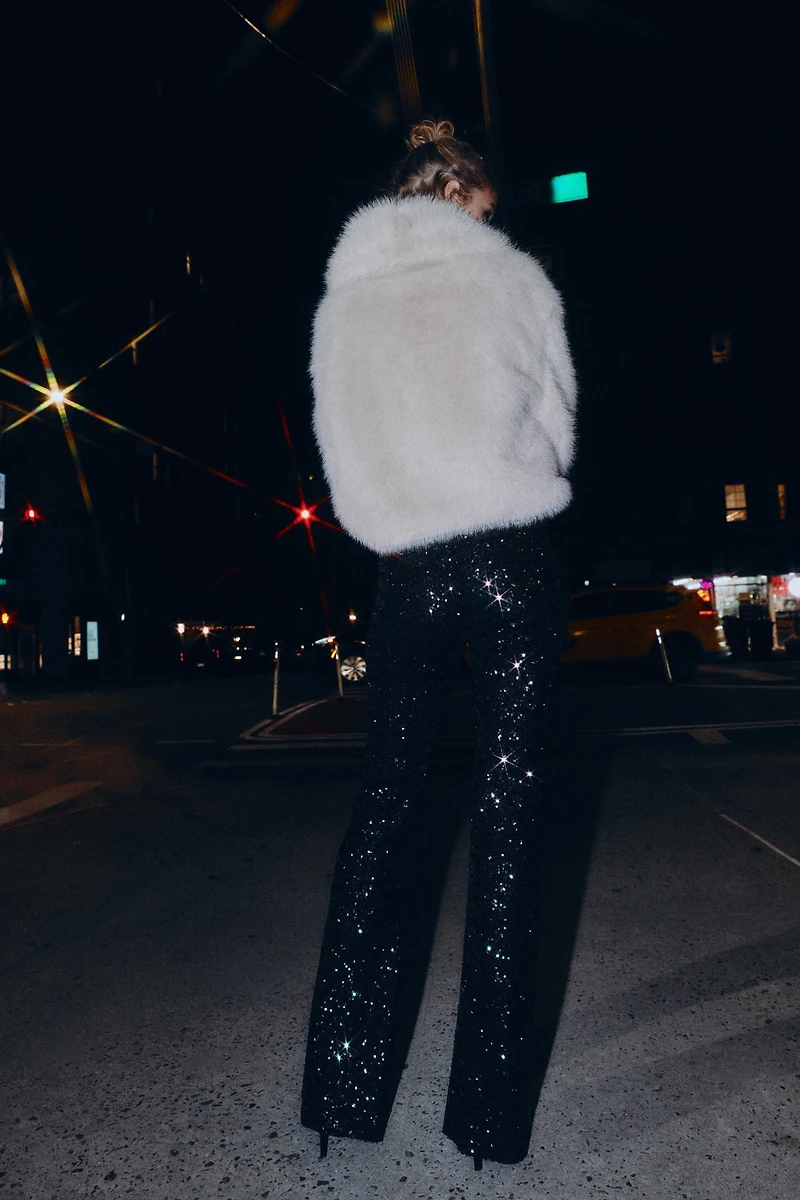 FLARE SEQUIN LEGGINGS