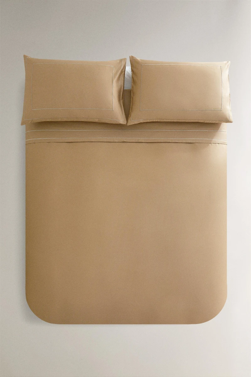 HOUSSE DE COUETTE SATIN DOUBLE FESTON